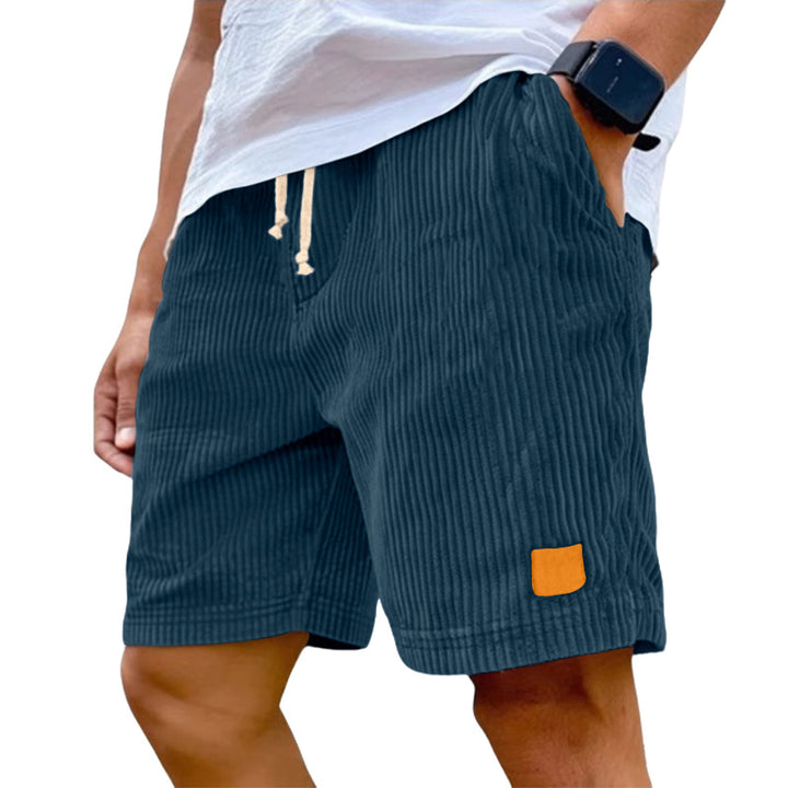 Herren nan Feincord-Shorts mit elastischem Tunnelzugbund, Kordelzug und tiefen Eingrifftaschen Echo Archiv
