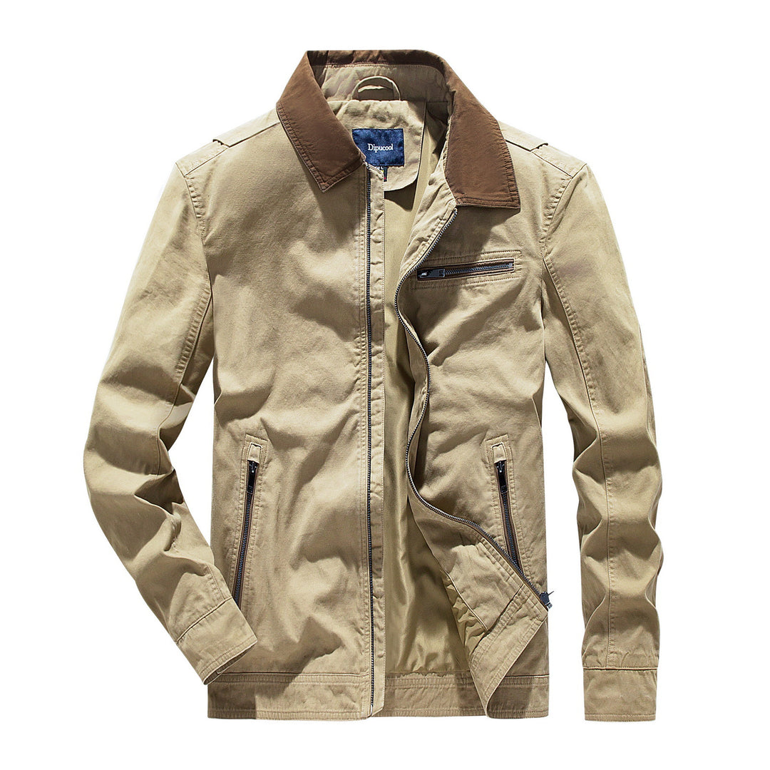 Herren modische Übergangsjacke mit auffälligem Kragen Echoarchiv