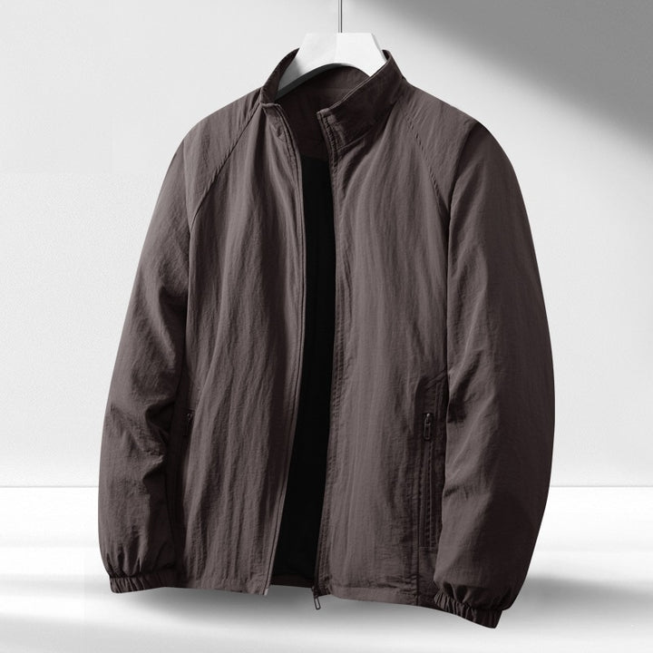 Herren Leichte winddichte Reißverschluss-Blousonjacke mit Stehkragen und elastischen Bündchen Echo Archiv