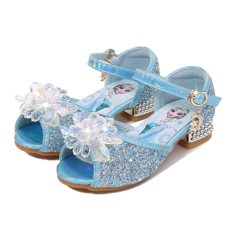 Mädchen Ballerinas mit funkelnden Akzenten und Blumenapplikation Echo Archiv