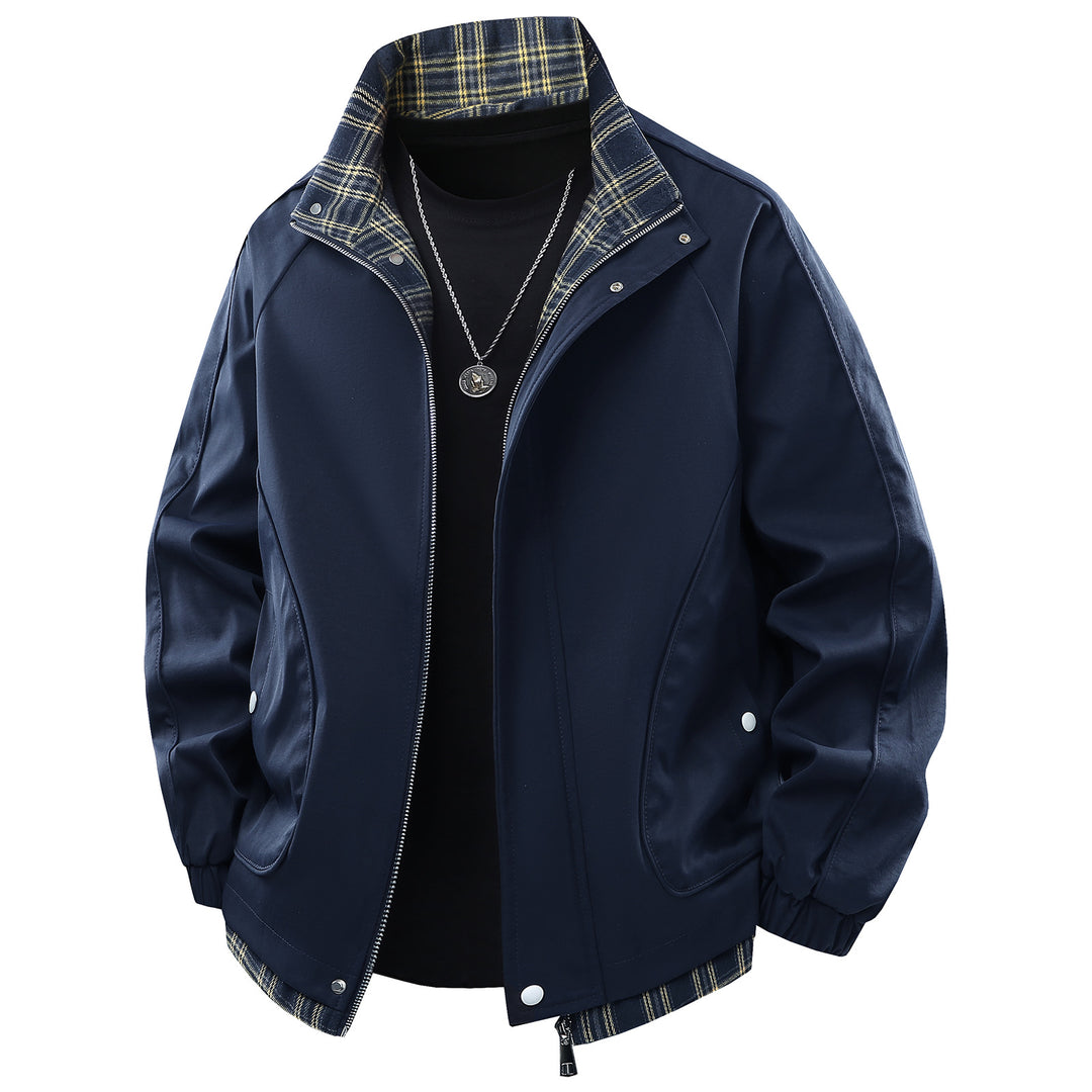 Herren Übergangsjacke mit robustem Außenmaterial und modischem Karomuster Echoarchiv