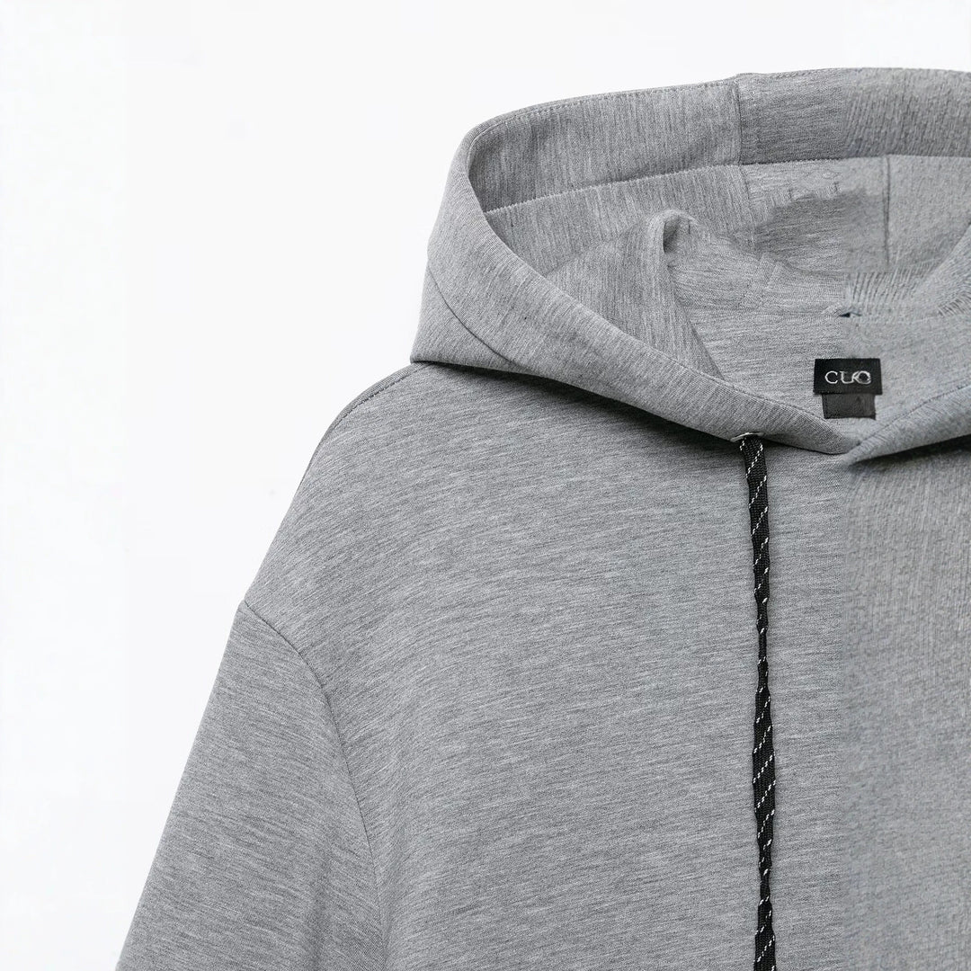 Damen Cropped Kapuzen-Sweatjacke mit Ballonärmeln und Tunnelzug Echoarchiv