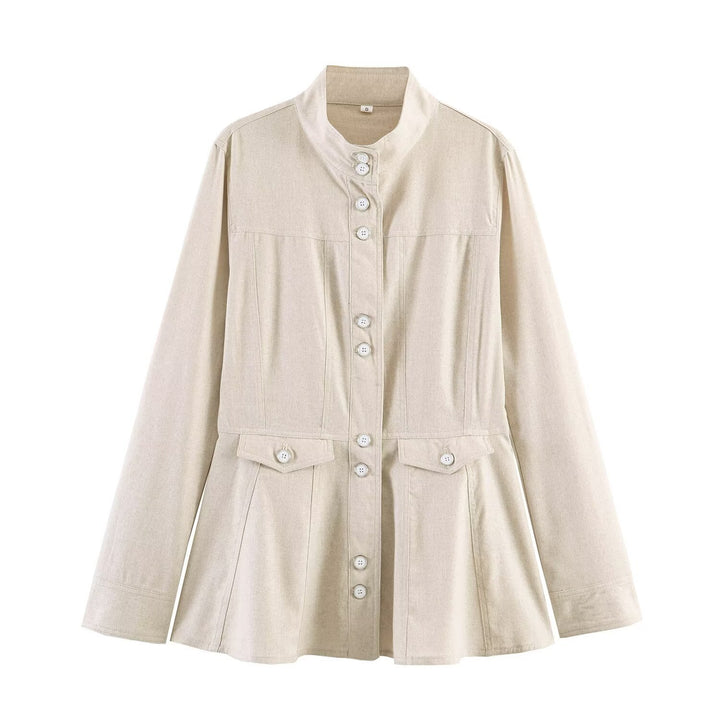 Damen Schlanke gerade Stoffhose mit verdecktem Reißverschluss und Eingrifftaschen Echo Archiv