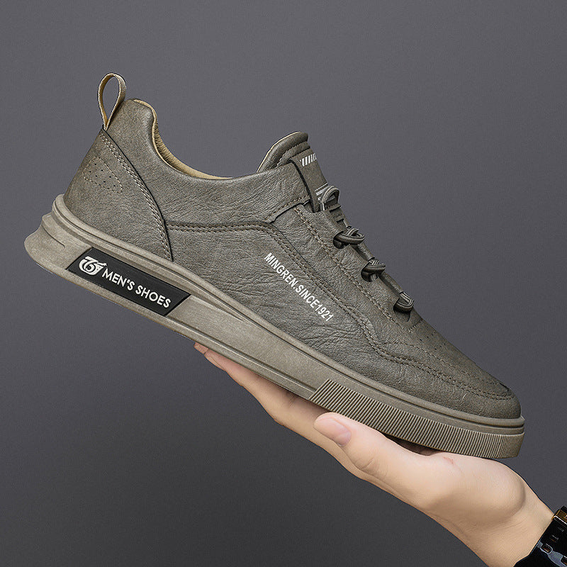 Herren elegante Low-Top Lederoptik City-Sneaker mit verstärkter Zehenkappe und gepolstertem Fersenkragen Echo Archiv