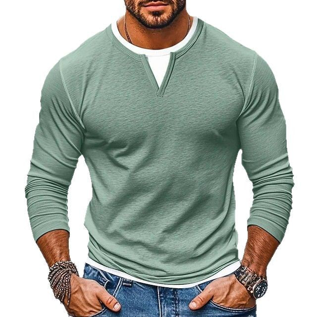 Herren Langarmshirt mit modernen Details Echoarchiv