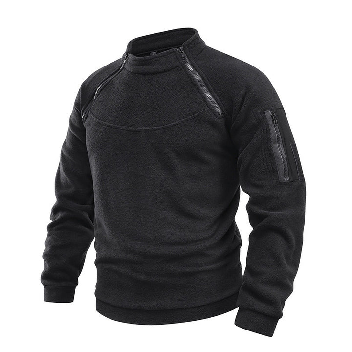 Herren Thermo-Tactical-Sweatshirt mit Fleece-Innenfutter, Reißverschluss-Schultern & Armtasche Echo Archiv