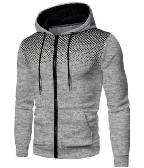Herren sportlicher Kapuzenpullover mit innovativer Struktur und praktischen Reißverschlusstaschen Echoarchiv