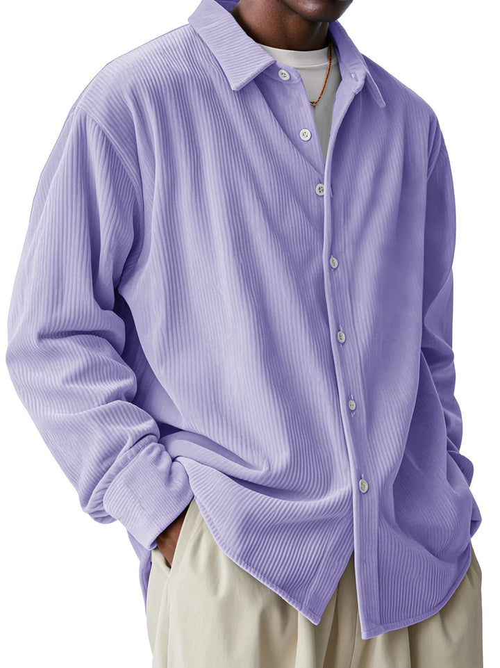 Herren nan oversized Kordhemd mit feiner Rippenstruktur und Relaxed-Fit Echo Archiv
