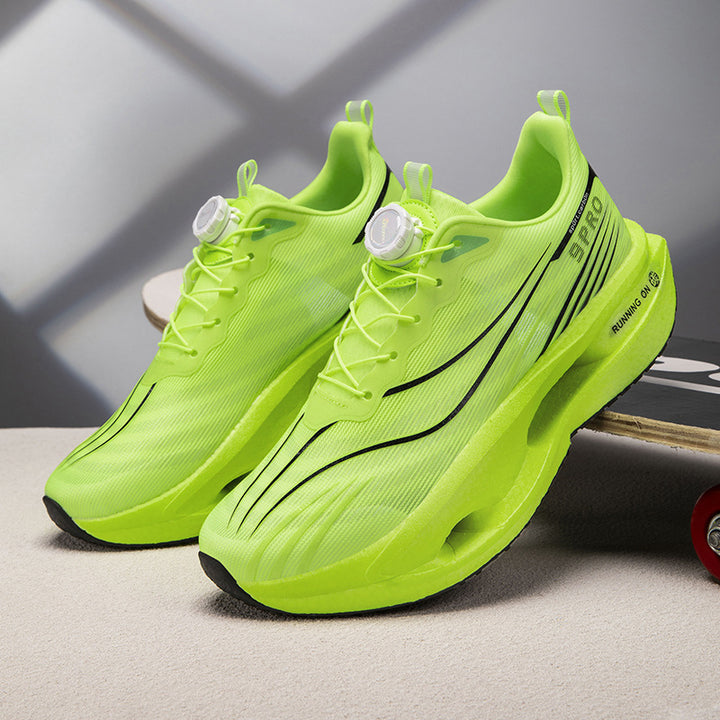 Unisex Performance-Laufsneaker mit Drehverschluss, geformter Hohlkammer-Zwischensohle und atmungsaktivem Strickobermaterial – Tavélo