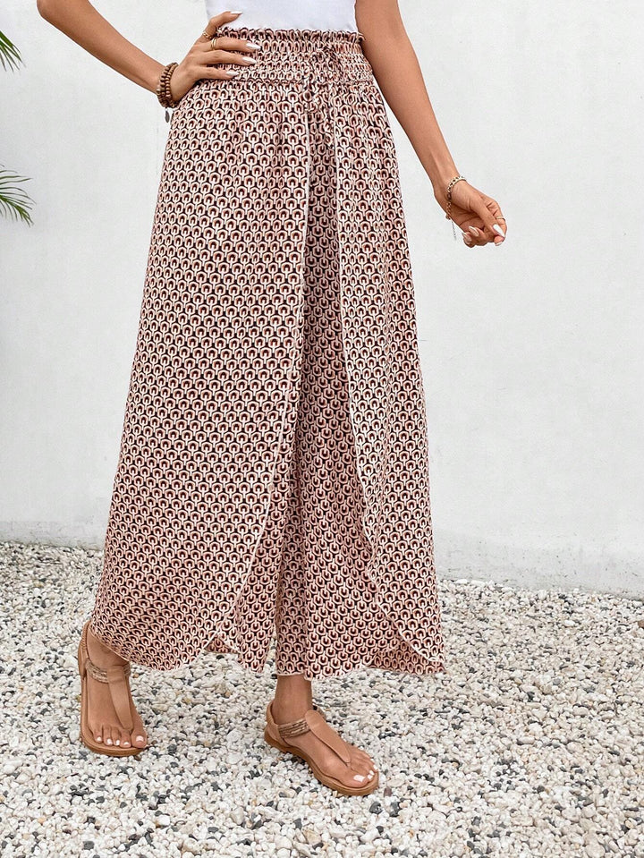 Damen Palazzo-Hose mit weitem Bein und gerafftem Elastikbund Echo Archiv