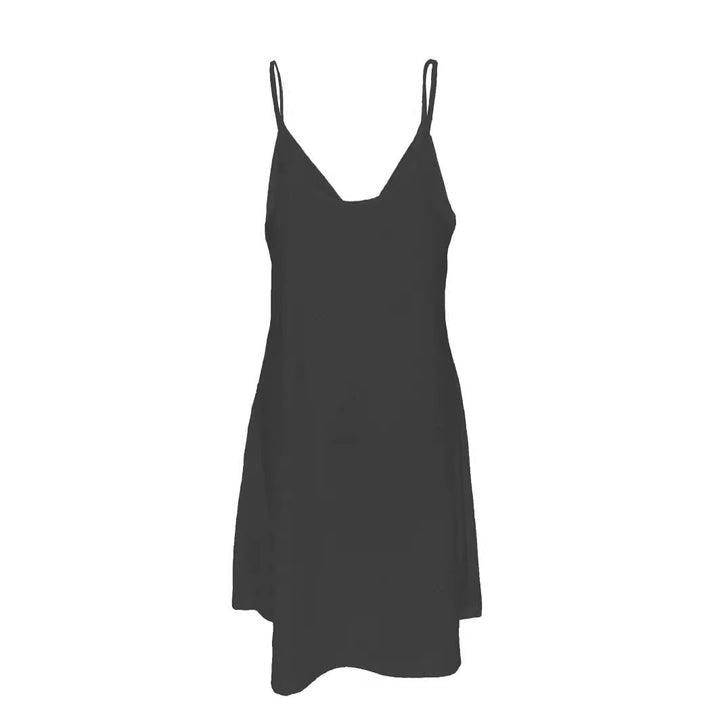 Damen Ärmelloses Sommerkleid mit dekorativem Lochmuster und V-Ausschnitt Echoarchiv