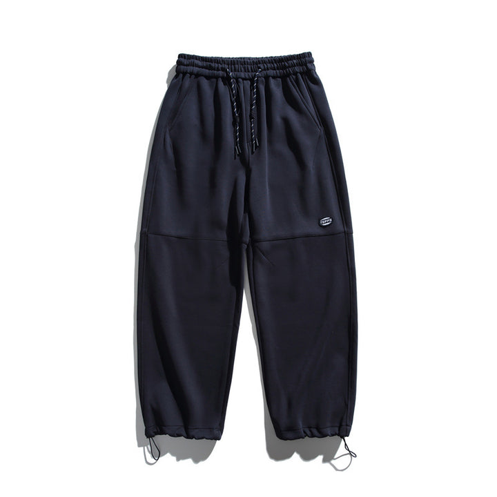 Unisex Lockere Cargo-Jogginghose mit Kordelzug, Knieabnähern und verstellbarem Saum Echoarchiv