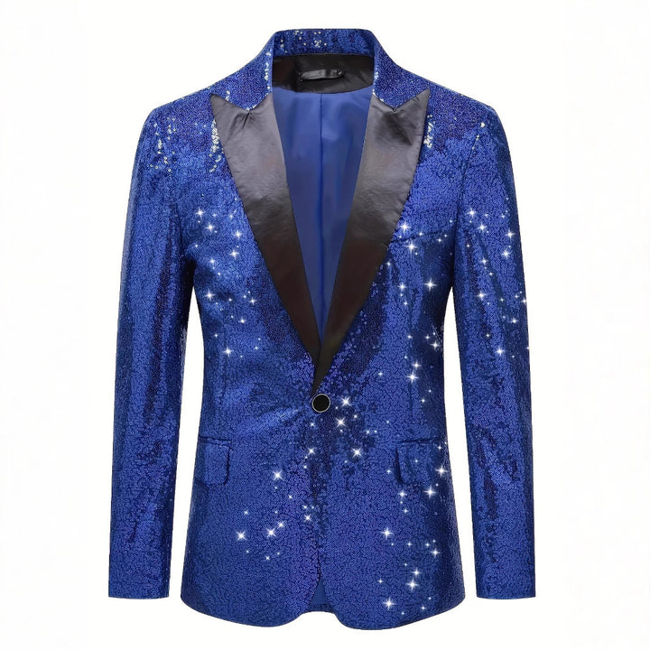 Herren Glitzernder Paillettenblazer mit elegantem Schnitt Echoarchiv
