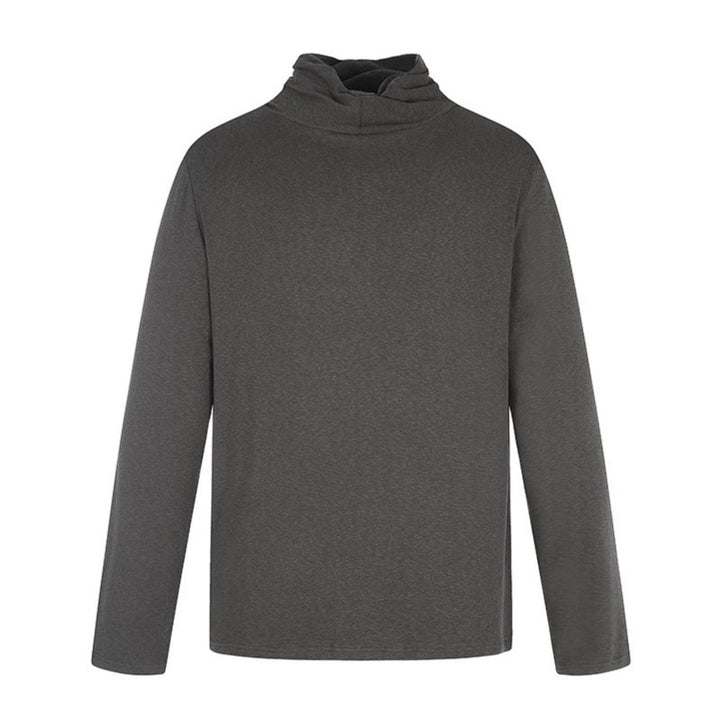 Herren Langarmshirt mit weitem Stehkragen aus softem Jersey Echoarchiv