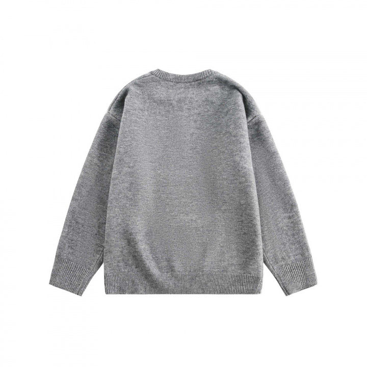 Unisex Boxy-Feinstrickpullover mit halber Henley‑Öffnung, Rundhals und gerippten Abschlüssen Echo Archiv