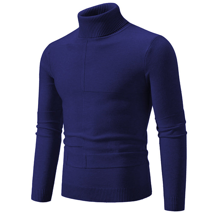 Herren eleganter Rollkragenpullover mit modernem Zopfmuster Echoarchiv