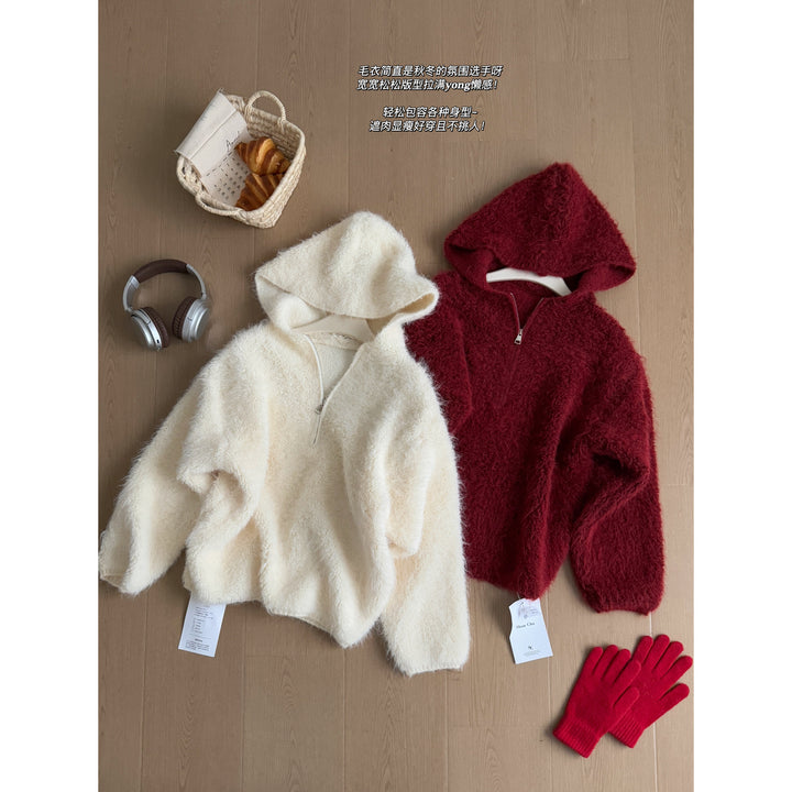 Damen Flauschiger Kapuzenpullover Echo Archiv