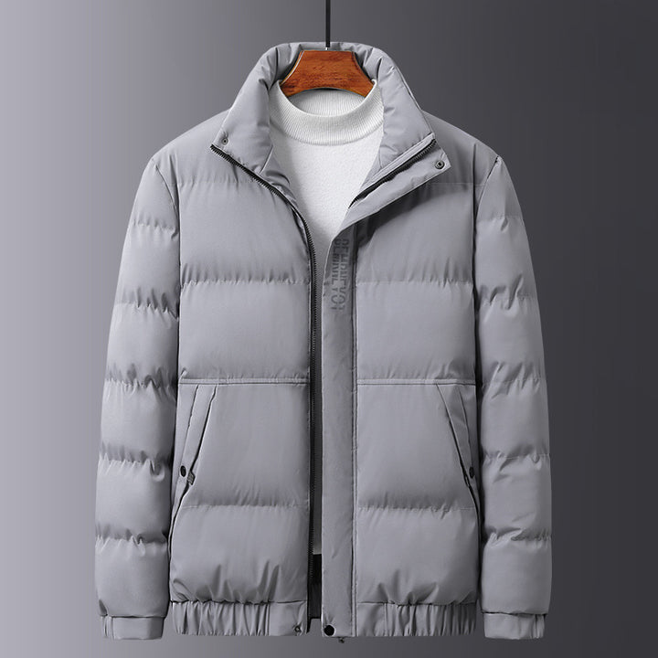 Herren gesteppte Winterjacke mit hochgeschlossenem Kragen und vielseitigen Taschen Echoarchiv