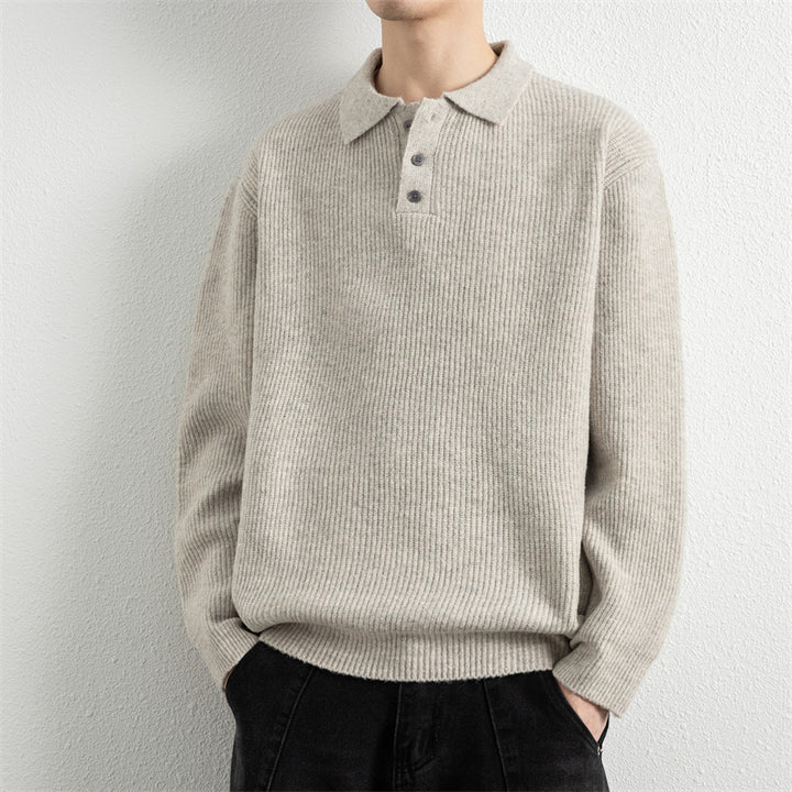 Herrenpullover mit Knopfleiste Echo Archive