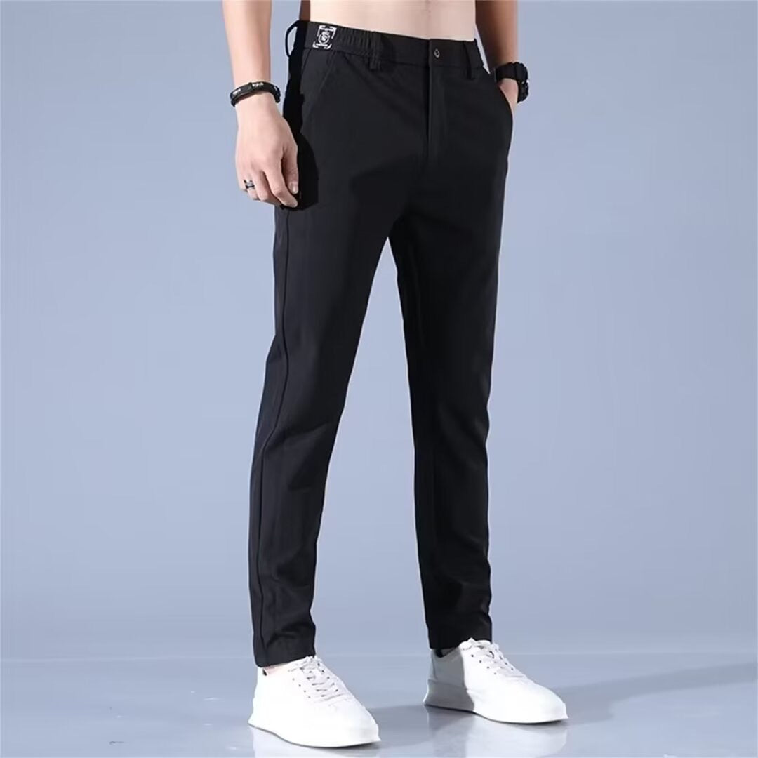 Herren moderne sportliche Chino-Hose mit elastischem Bund und funktionalen Taschen Echoarchiv