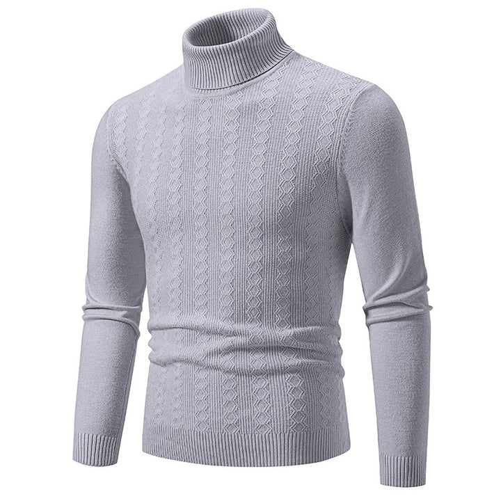 Herren Komfortabler Rollkragenpullover mit strukturiertem Design und hochwertiger Baumwolle Echoarchiv