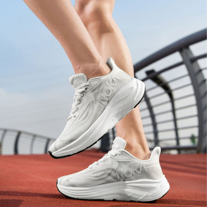 Unisex gedämpfte Hohlkern-Roadrunning Schuhe mit atmungsaktivem Strickoberteil und ergonomischer Plateau-Zwischensohle – Tavélo