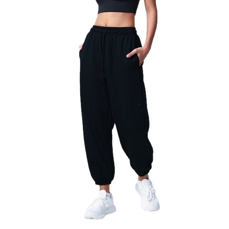 Damen nan atmungsaktive Performance-Joggerhose mit hohem Komfortbund, verstellbarem Kordelzug und elastischen Schlauchbündchen Echo Archiv