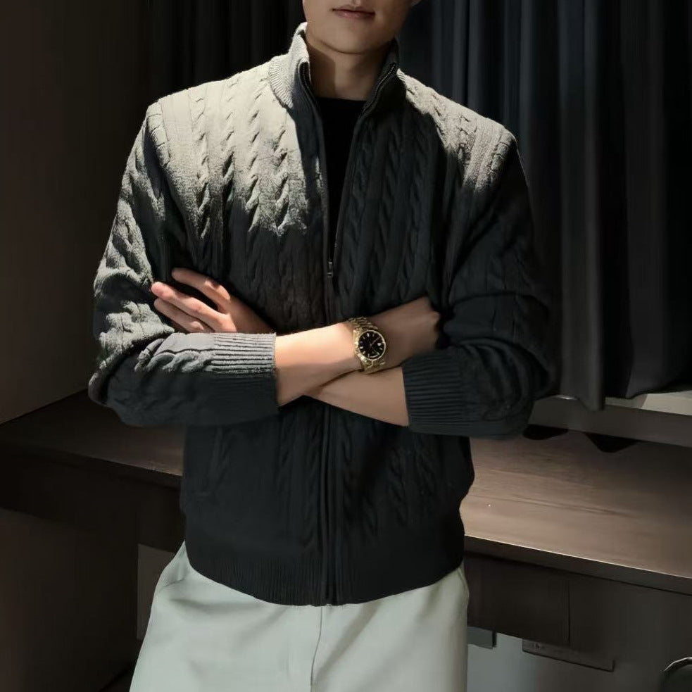 Herren Strickjacke mit übergroßem Kragen Echoarchiv