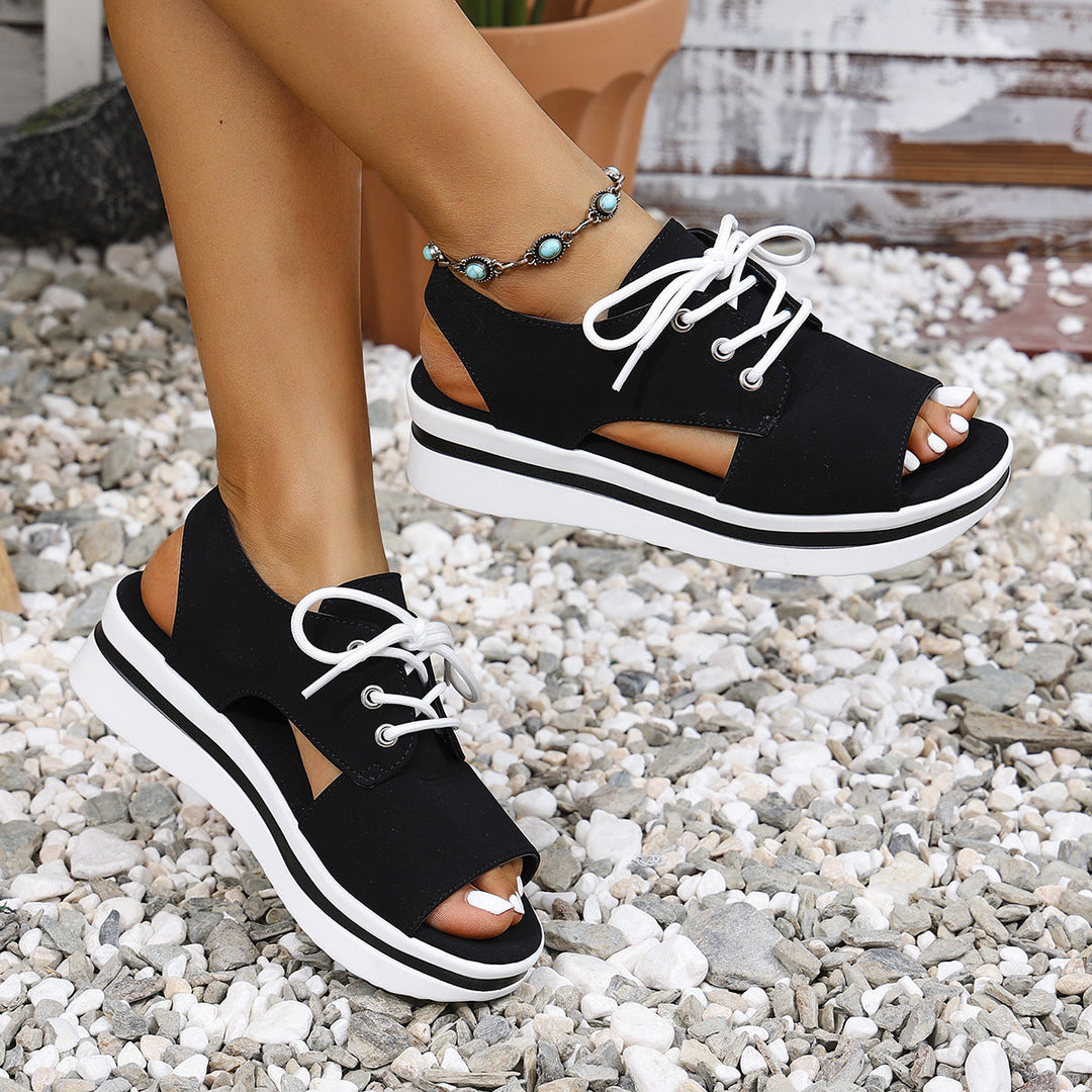 Damen Sportliche Sneaker-Sandalen mit offenem Zehenbereich und modischem Obermaterial Echo Archiv