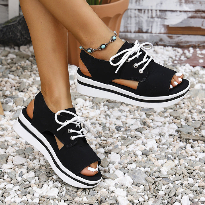 Damen Sportliche Sneaker-Sandalen mit offenem Zehenbereich und modischem Obermaterial Echo Archiv