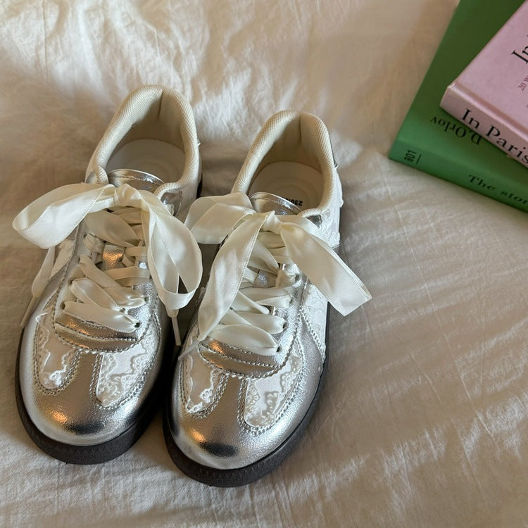 Damen modische Sneakers mit edlem Satinband Echo Archiv