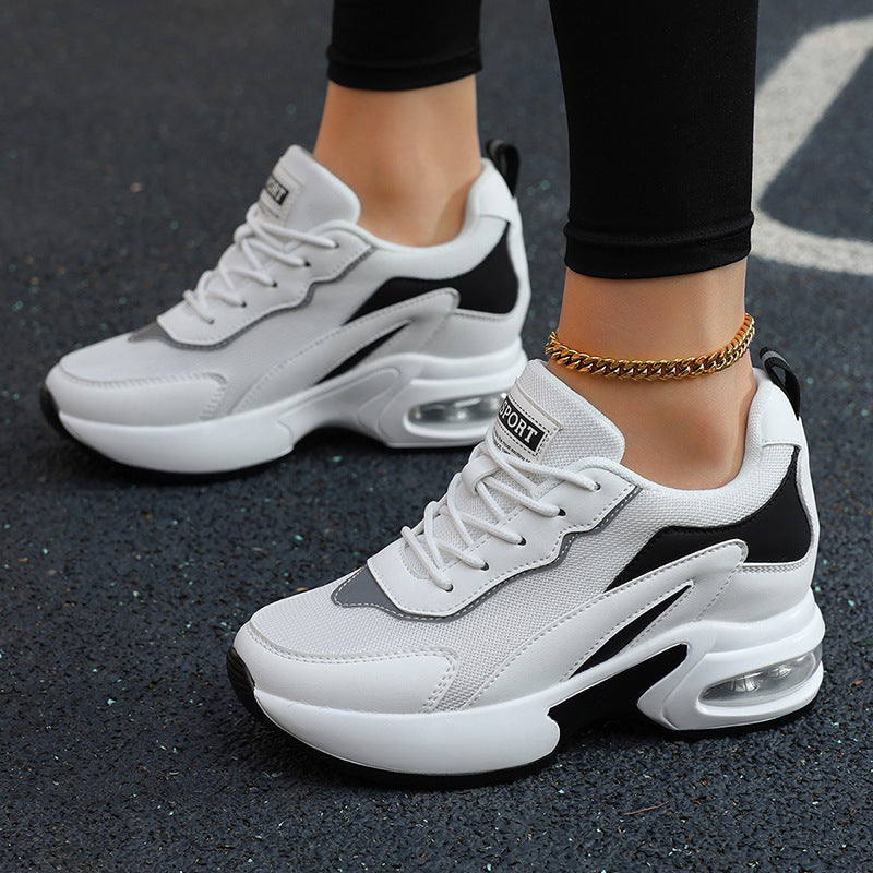 Damen nan luftgepolsterte Plateau-Sneaker mit sichtbarer Fersenluftkapsel und atmungsaktivem Mesh Echo Archiv