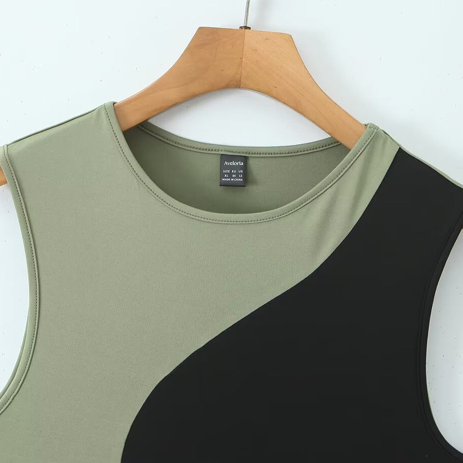 Damen ärmelloses Kleid mit innovativem asymmetrischem Design Echo Archiv