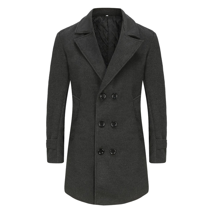 Herren stilvoller und eleganter Übercoat mit doppelter Knopfreihe Echoarchiv