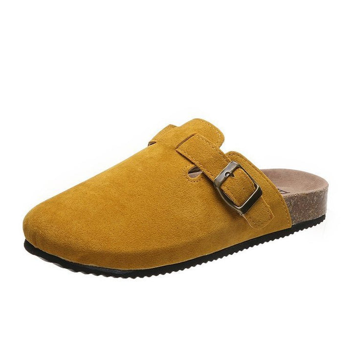 Herren Wildleder Clog mit ergonomischem Kork-Fußbett und verstellbarer Metallschnalle – Tavélo