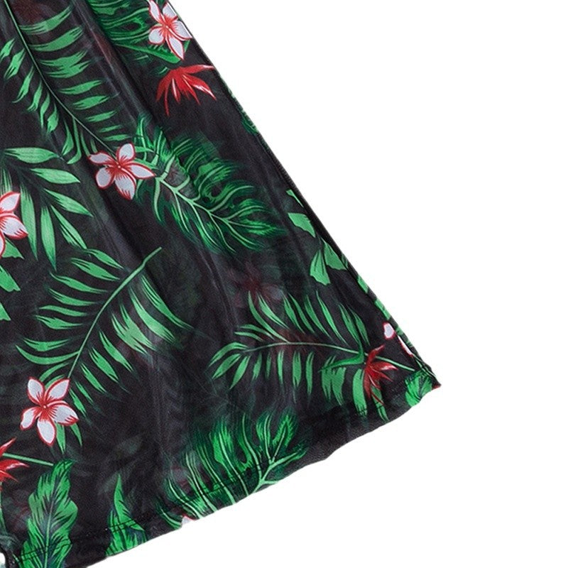 Damen Strandkleid mit floralem Muster und leichtem Überwurf Echo Archiv