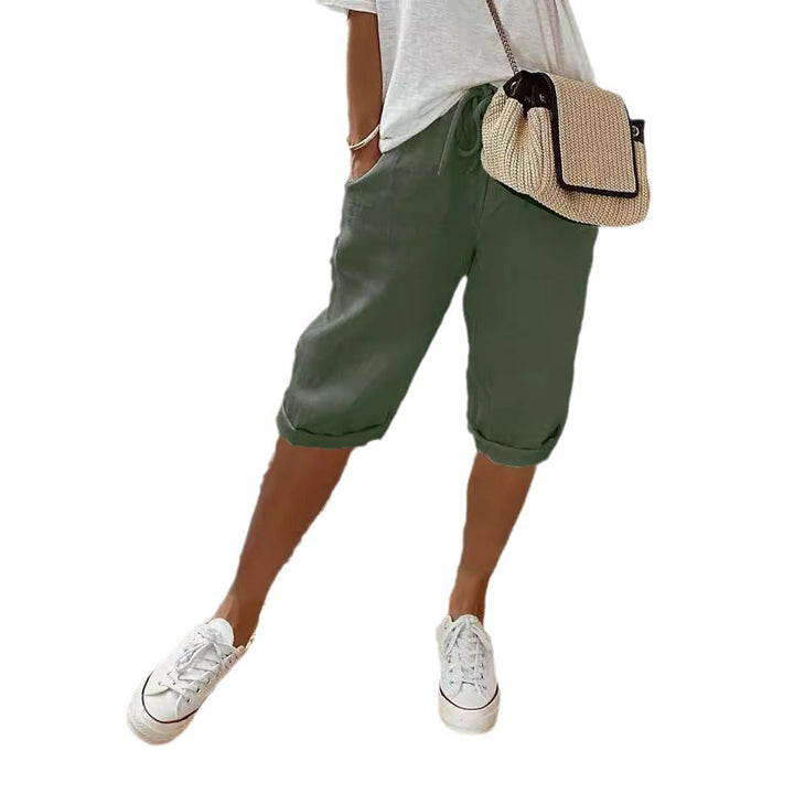 Damen Luftige Leinen Shorts Echoarchiv