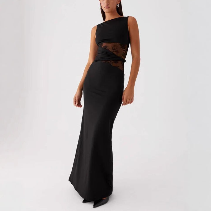 Damen Elegantes Maxikleid mit transparenter Spitze und figurbetontem Schnitt Echo Archiv