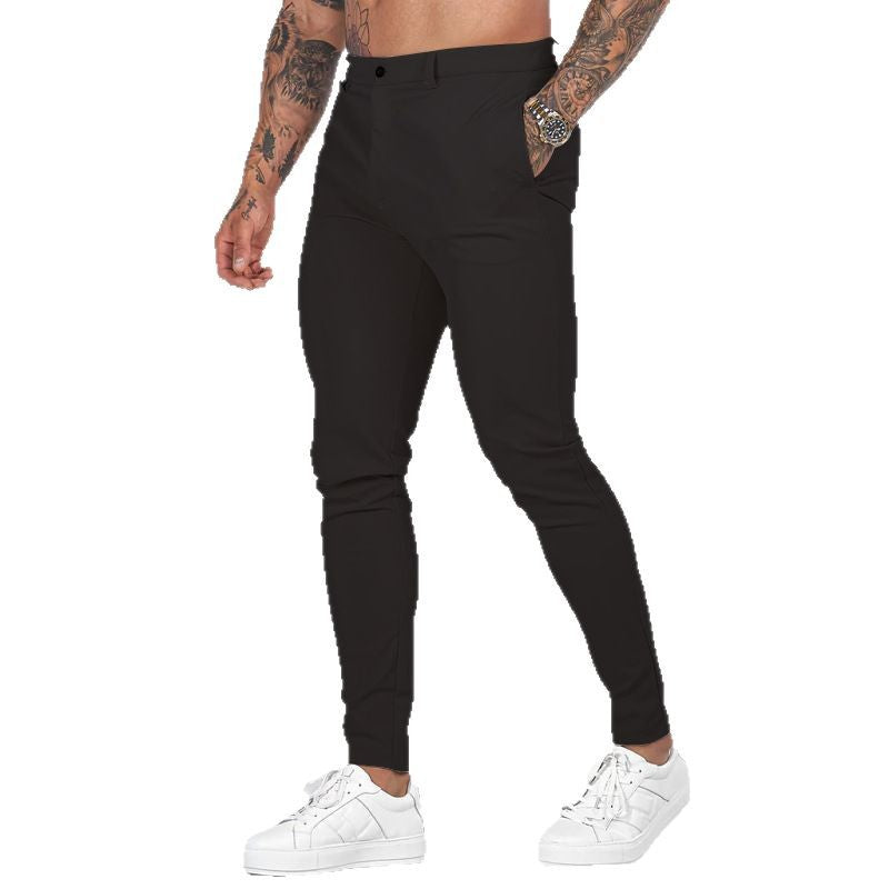 Herren elegante Slim-Fit Chinohose mit elastischem Bund und praktischen Taschen Echoarchiv