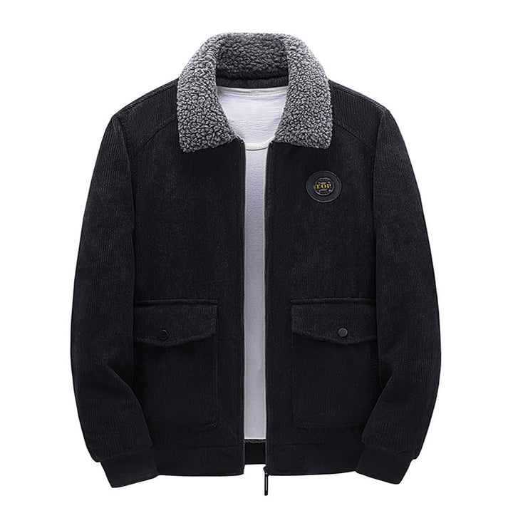 Herren Lässige Cordjacke mit Teddykragen Echo Archiv