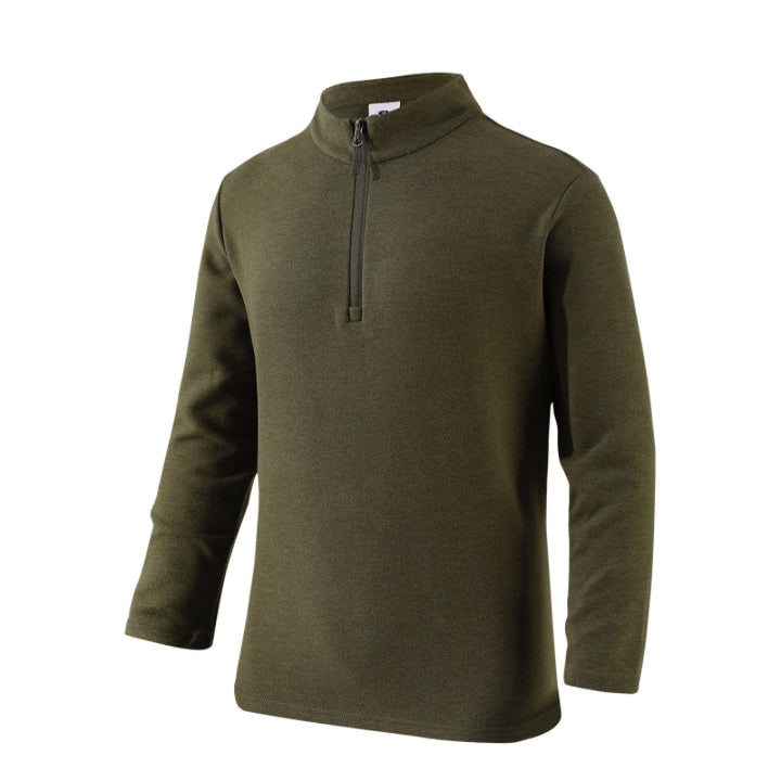 Herren Freizeit Pullover mit Stehkragen und Reißverschluss Echoarchiv
