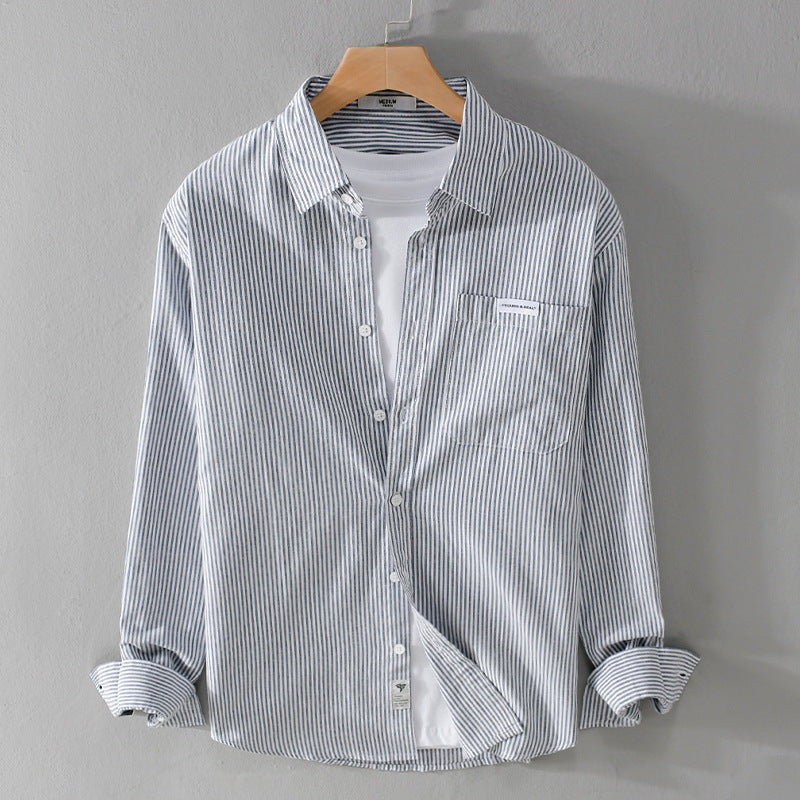 Herren Feines Cordhemd im Overshirt‑Stil mit Brusttasche, Relaxed Fit und feiner Wellenstruktur Echoarchiv