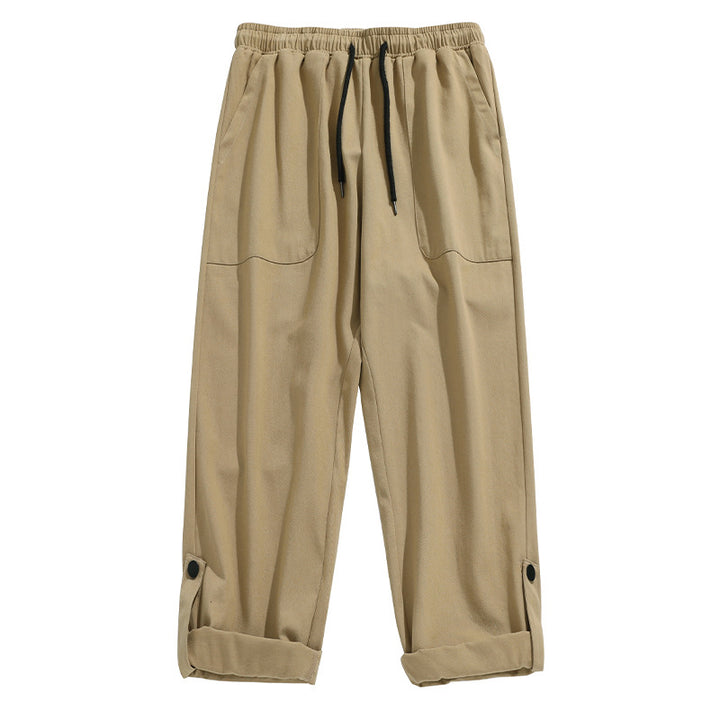 Unisex Locker geschnittene Baumwollmix-Freizeithose mit elastischem Bund, Tunnelzug und aufgesetzten Taschen Echo Archiv