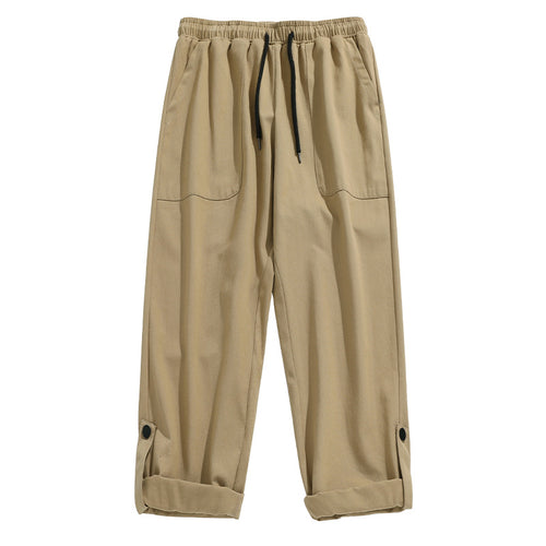 Unisex Locker geschnittene Baumwollmix-Freizeithose mit elastischem Bund, Tunnelzug und aufgesetzten Taschen Echo Archiv