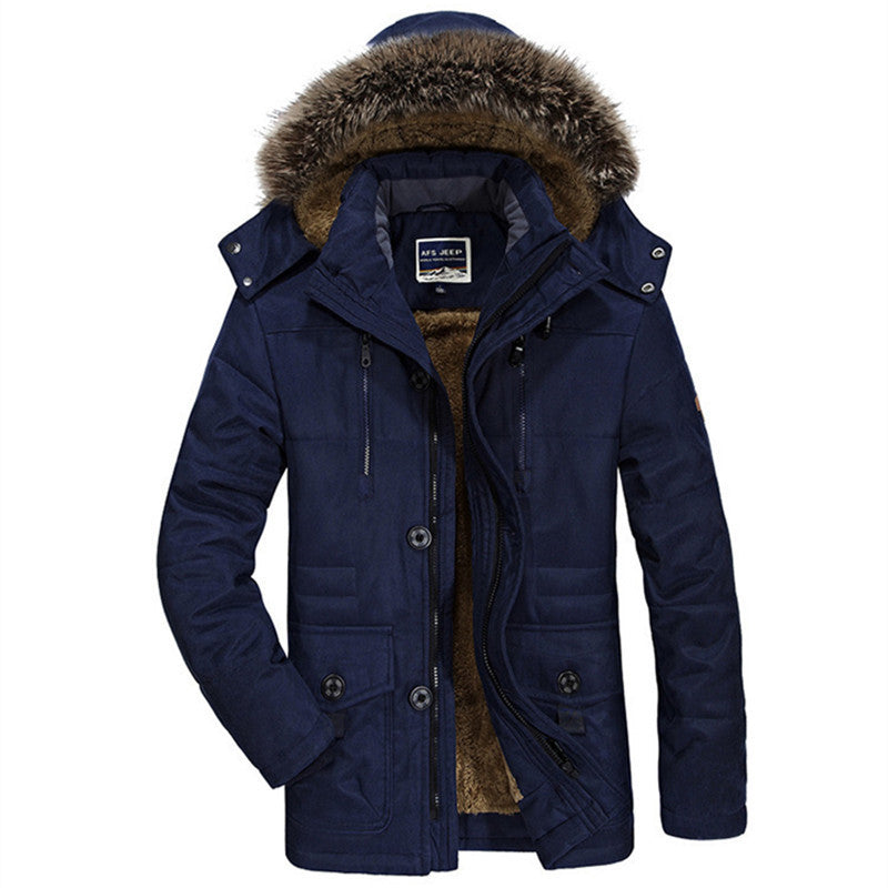 Herren Parka mit abnehmbarer Kapuze, wärmender Teddyfutter-Innenlage und Multifunktions-Taschen Echo Archiv