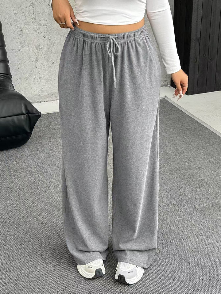 Damen nan weite Relaxhose mit hohem Bund elastischem Kordelzug und weitem Bein Echo Archiv