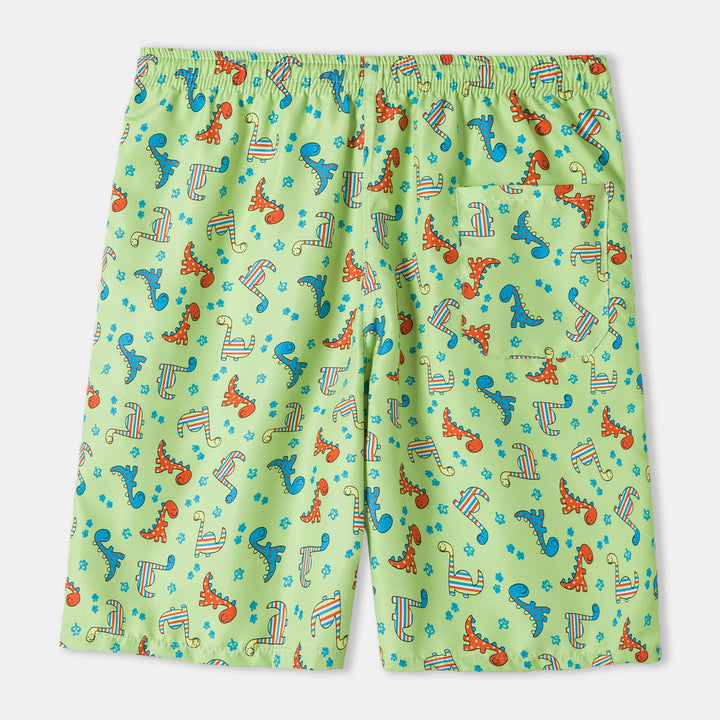 Herren Badeshorts mit verspieltem Dinosaurier-Motiv und elastischem Bund Echoarchiv