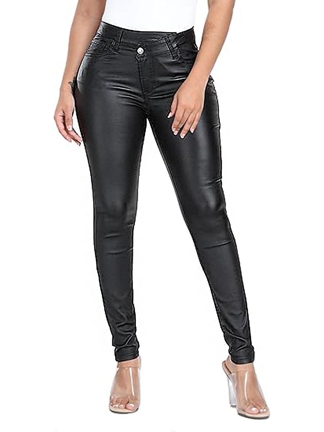Damen Modische Kunstlederleggings Echo Archiv