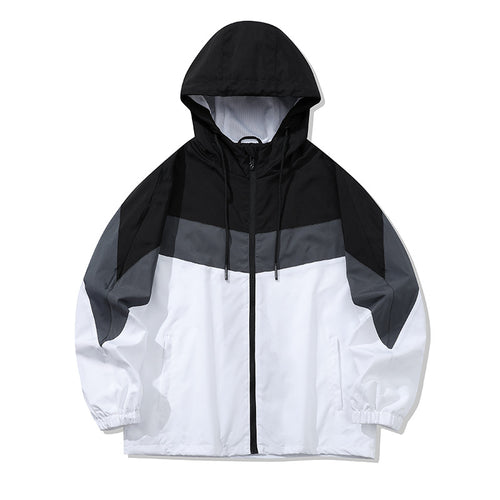 Herren Sportliche Übergangsjacke mit hohen Kragen und Farbblockdesign Echo Archiv