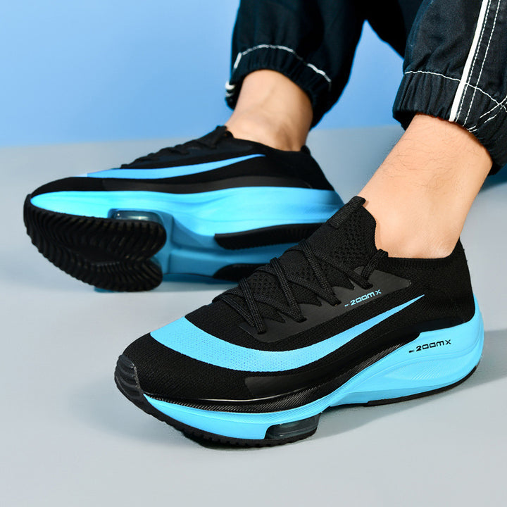 Unisex Performance-Laufschuh mit sockenähnlichem Strickschaft, sichtbarer Luftdämpfung und reaktionsfreudiger Zwischensohle – Tavélo